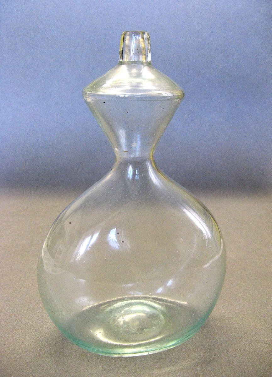 Blown-glass Shepherd's Bottle – 18th/19th-century Folk Art.-photo-2