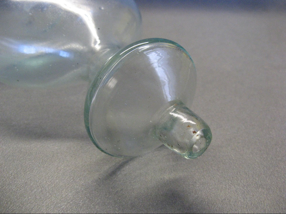 Blown-glass Shepherd's Bottle – 18th/19th-century Folk Art.-photo-4
