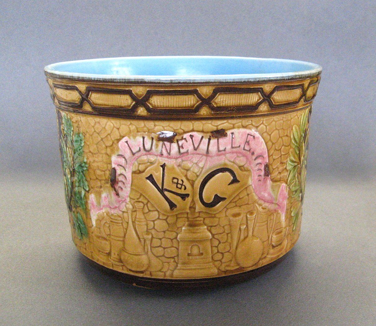 Cache-pot Barbotine Ancienne – Lunéville K&G.