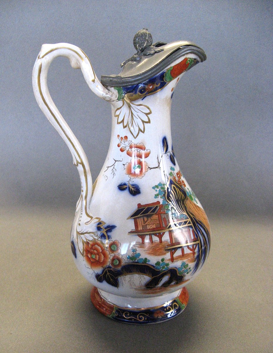 Pichet Aiguière XIXe Staffordshire Décor Imari.-photo-2
