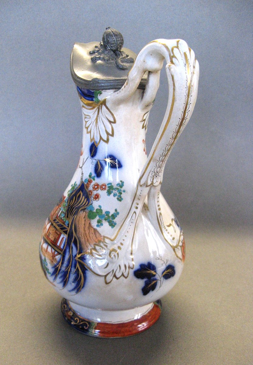 Pichet Aiguière XIXe Staffordshire Décor Imari.-photo-3