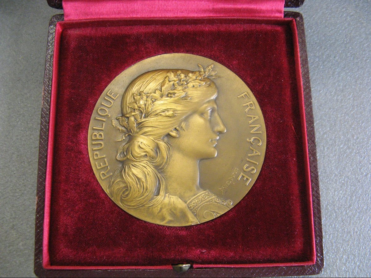 Médaille en bronze Henri DUBOIS avec écrin d'origine – Céramique.-photo-2