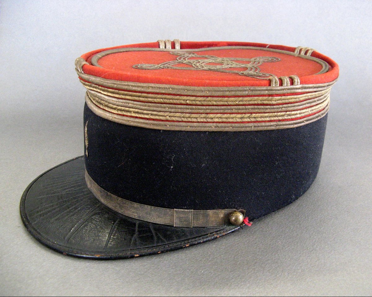  képi militaire de Lieutenant-Colonel d'un Régiment de Dragons Mle 1919/31.-photo-2