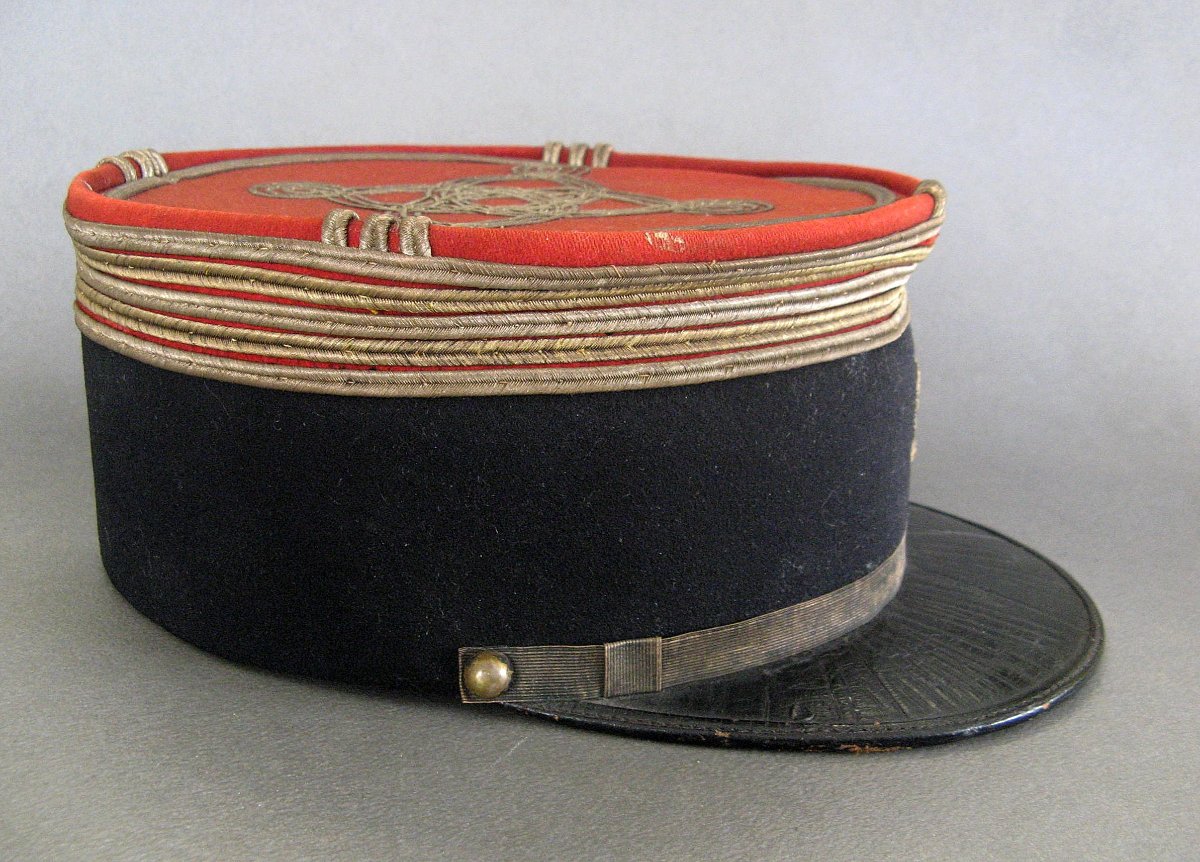  képi militaire de Lieutenant-Colonel d'un Régiment de Dragons Mle 1919/31.-photo-3