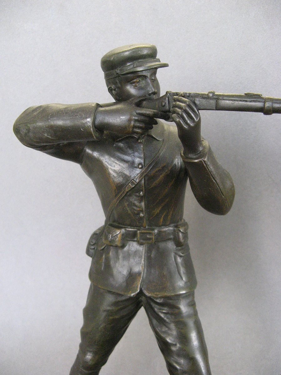 Statuette  " Au Tir " par Henry Fugère  19e/20e.-photo-2