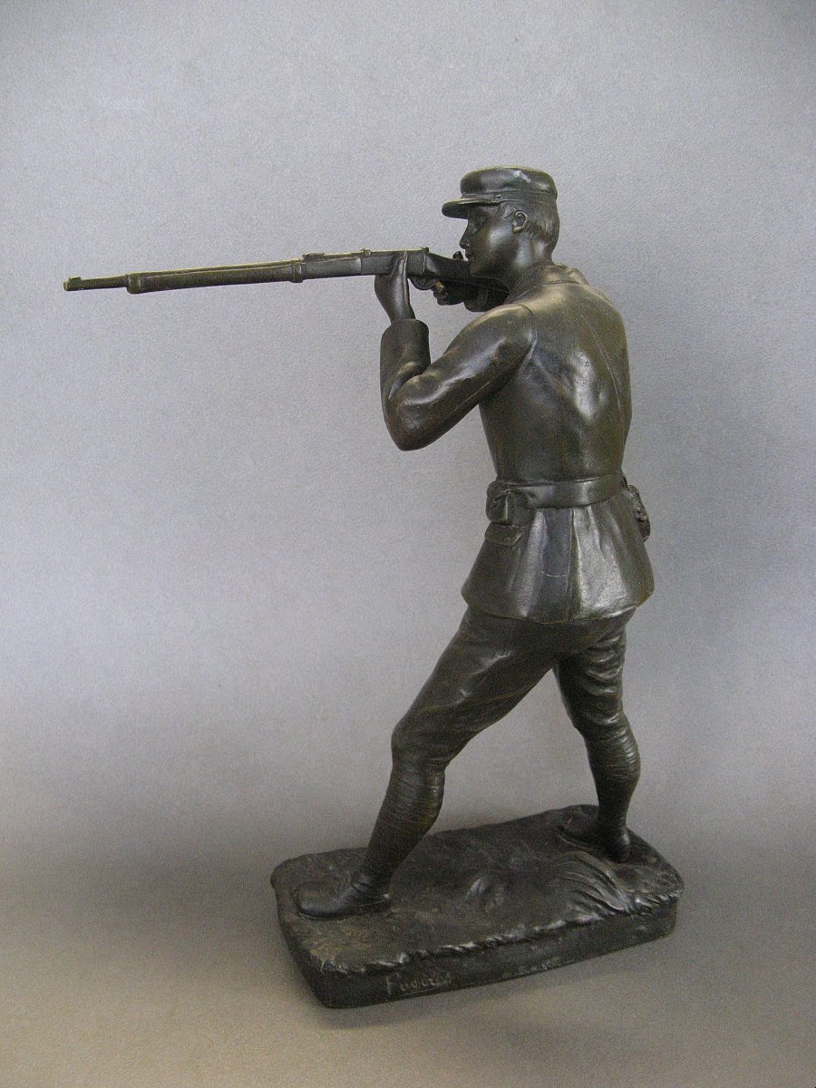 Statuette  " Au Tir " par Henry Fugère  19e/20e.-photo-4