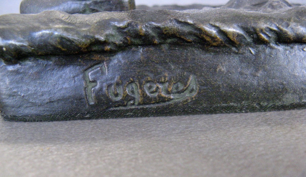 Statuette  " Au Tir " par Henry Fugère  19e/20e.-photo-1