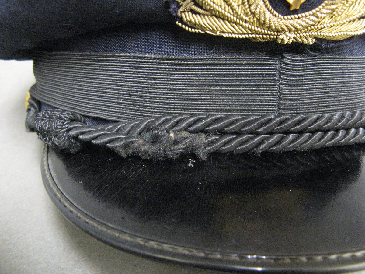 Casquette de Pilote Commandant de Bord de la Compagnie Aérienne Italienne ALITALIA.-photo-2