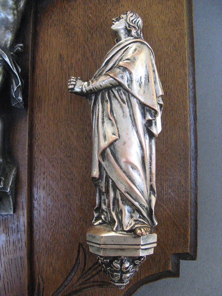  Large Wall-mounted Stations Of The Cross Or Living Room Crucifix From The Late 19th/early 20th Century.-photo-3