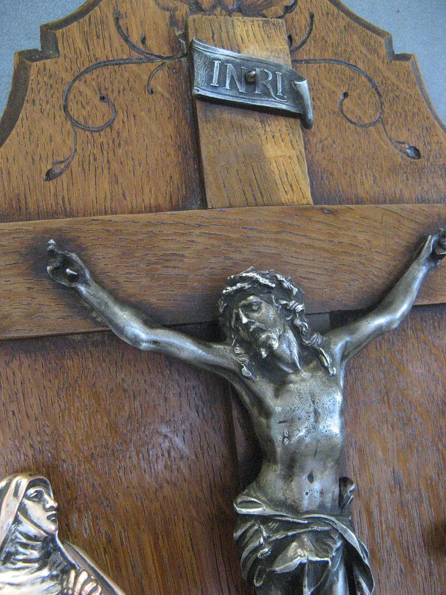  Large Wall-mounted Stations Of The Cross Or Living Room Crucifix From The Late 19th/early 20th Century.-photo-1