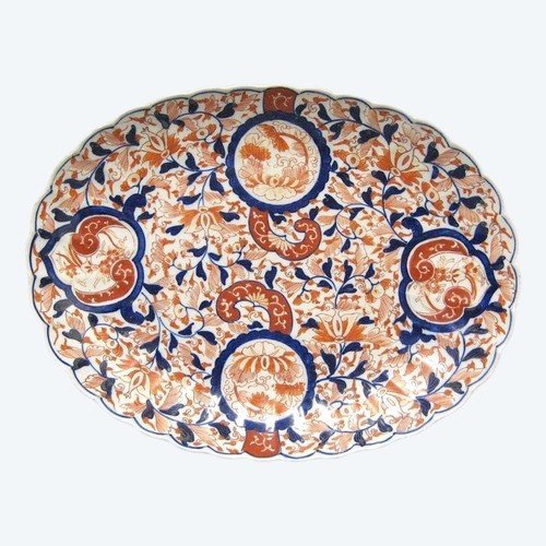 Grand Plat Porcelaine Imari Japon XIXe. 