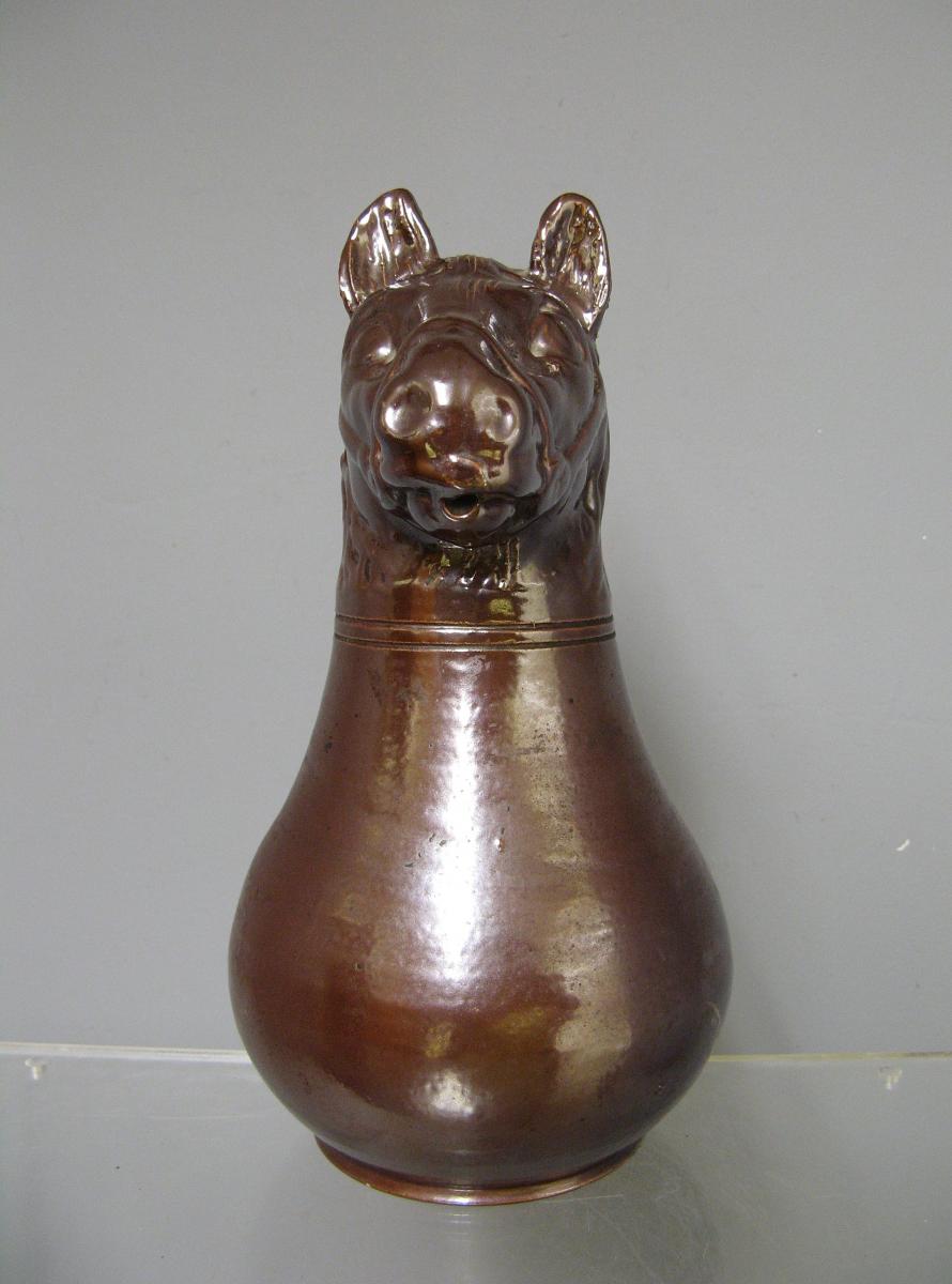 Absinthe Pitcher Sandstone Horse Head.-photo-3