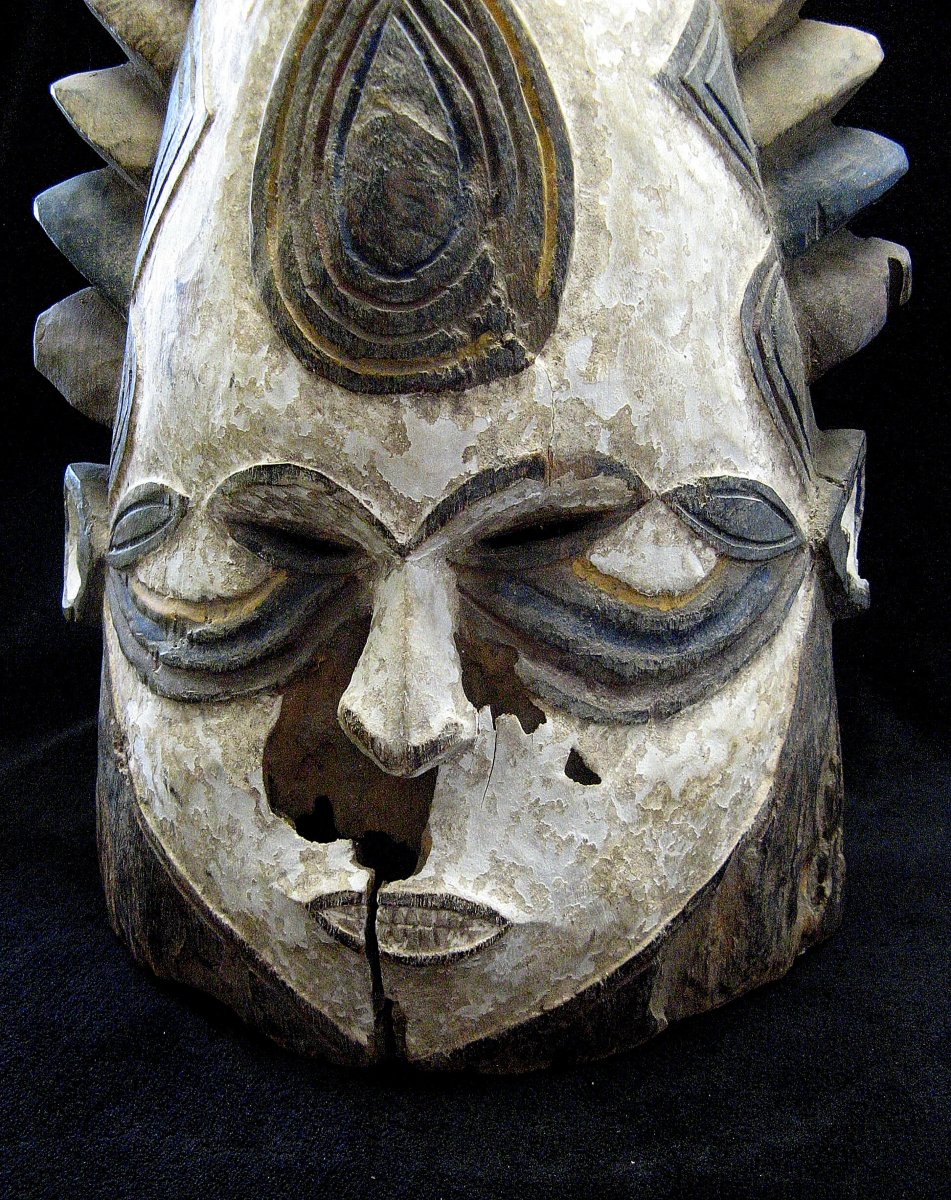 Masque Cimier Conique - Igbo / Ibo - Nigeria-photo-2