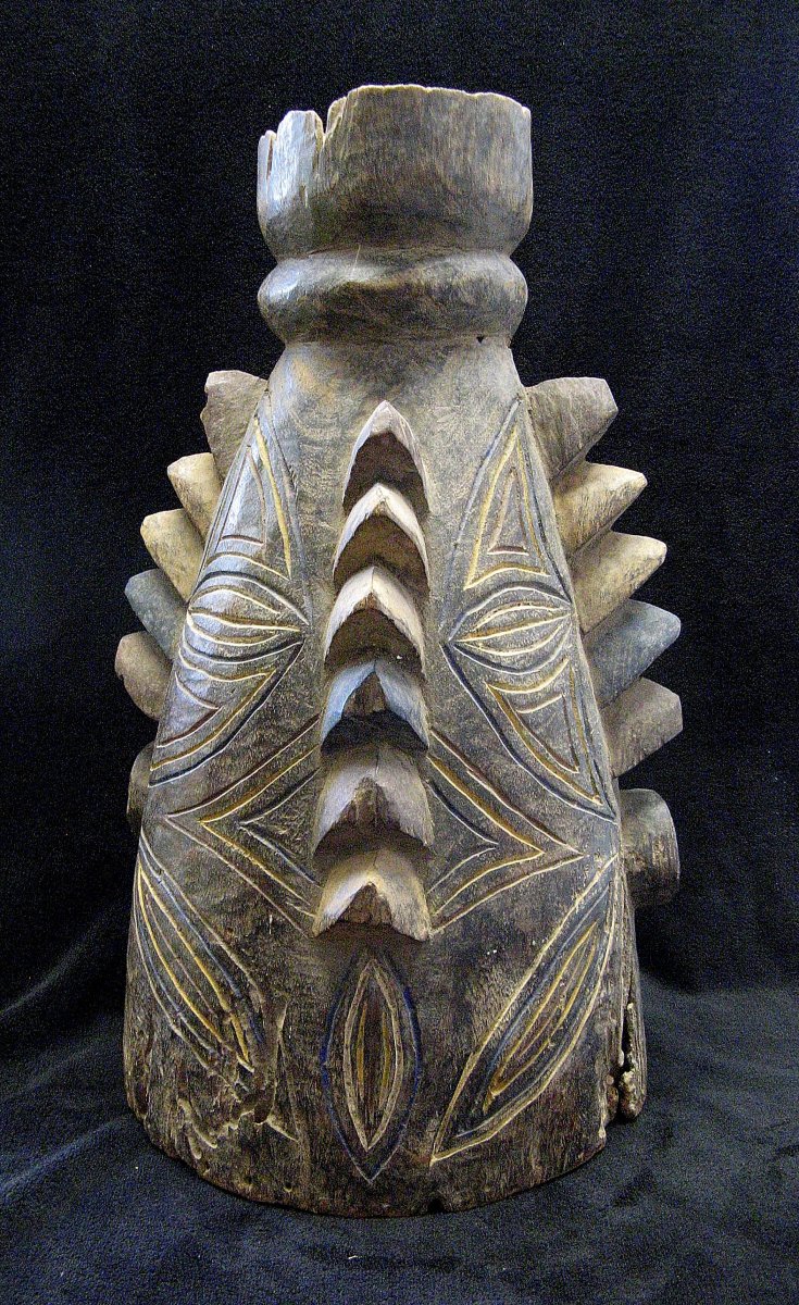 Masque Cimier Conique - Igbo / Ibo - Nigeria-photo-3