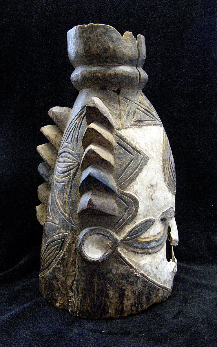 Masque Cimier Conique - Igbo / Ibo - Nigeria-photo-4