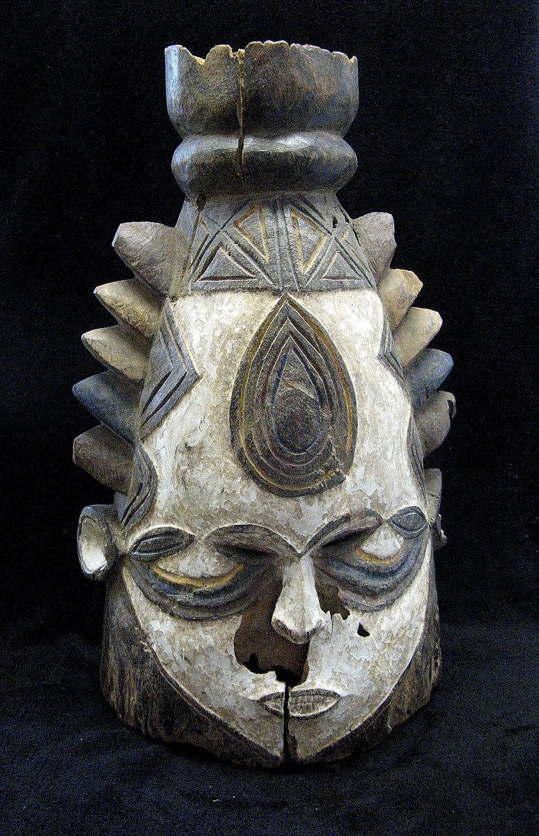 Masque Cimier Conique - Igbo / Ibo - Nigeria-photo-2
