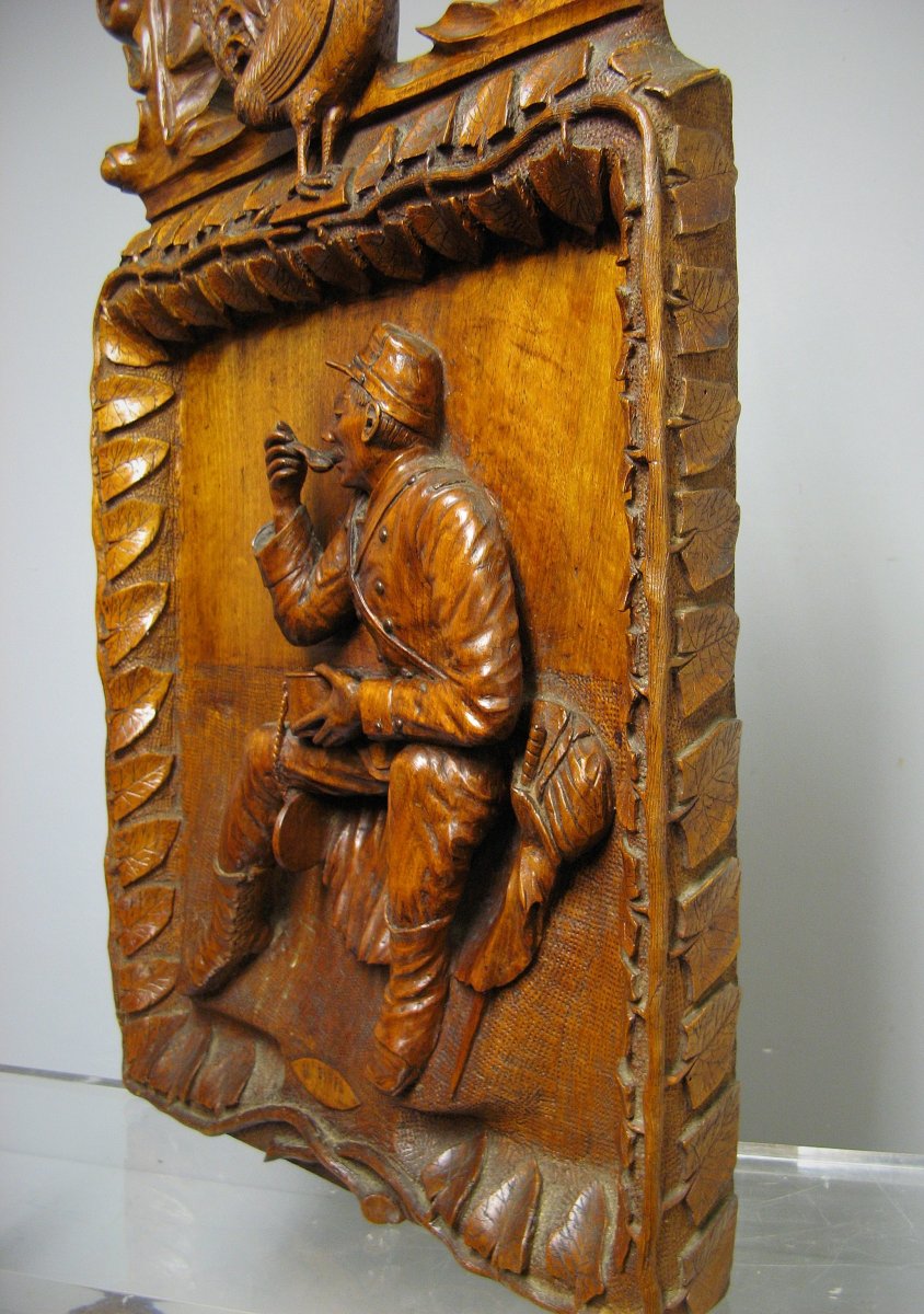 Carved Wooden Panel. Hairy From 14/18-photo-3