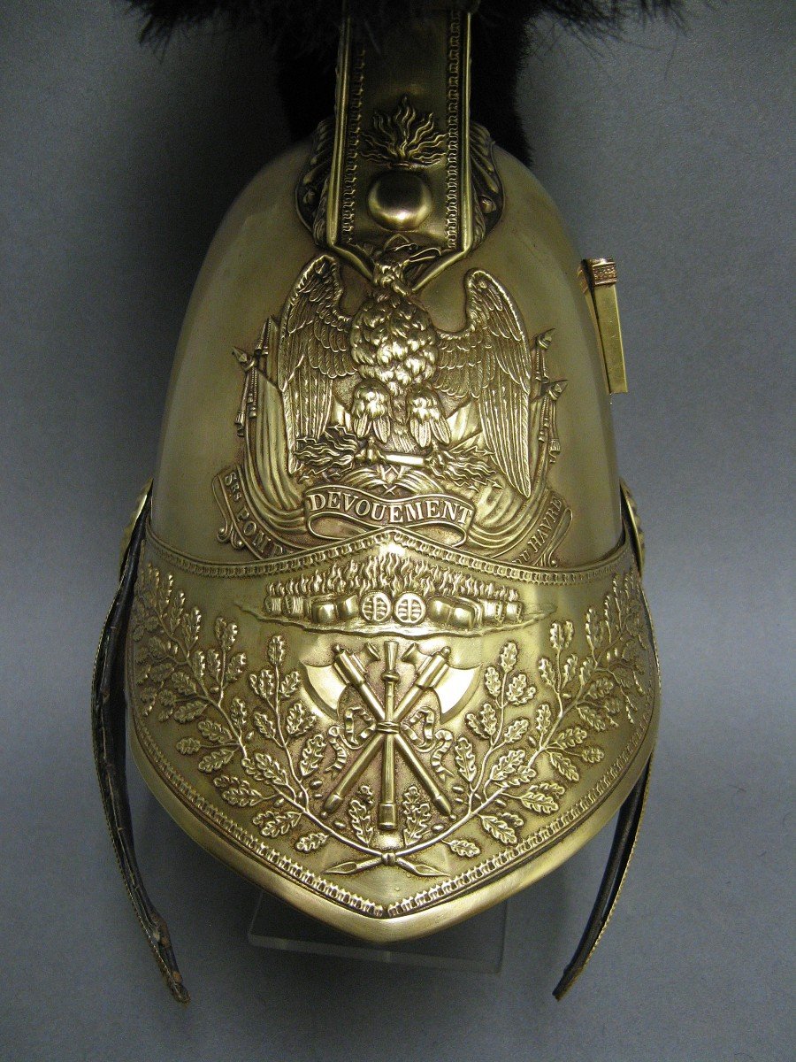 Casque De Sapeurs- Pompiers Mle 1821. Second Empire. Napoléon III.-photo-2