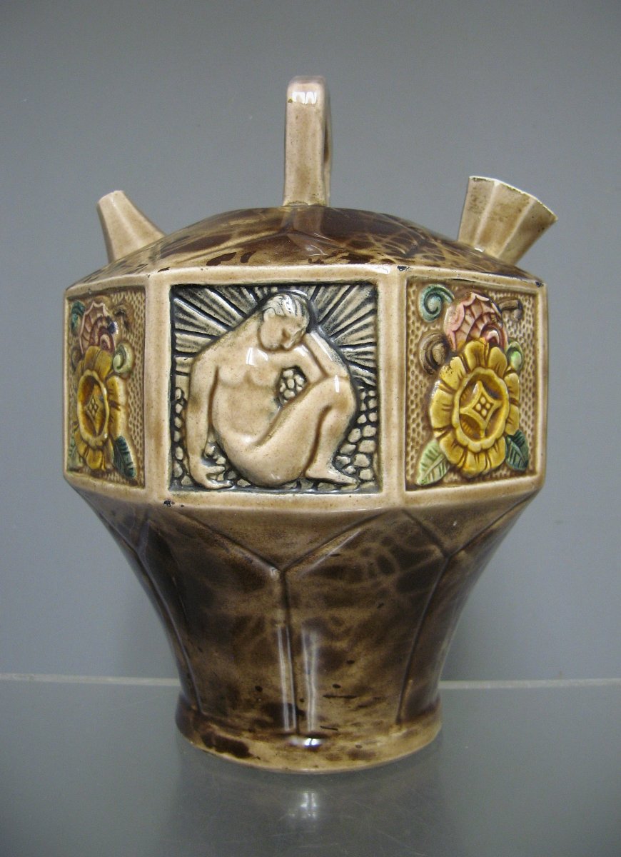 Chevrette Art Deco Ceramic From Manises.-photo-2