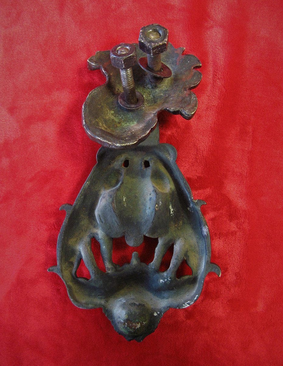 Large Door Knocker With Medici Arms In The Style Of The Renaissance.-photo-4