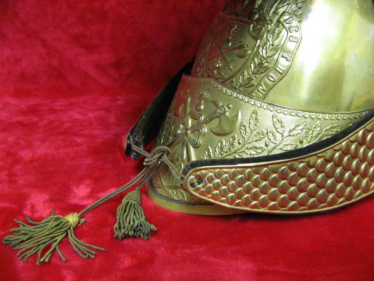 Casque De Sapeur Pompier Mle 1821. Début du Second Empire.-photo-4