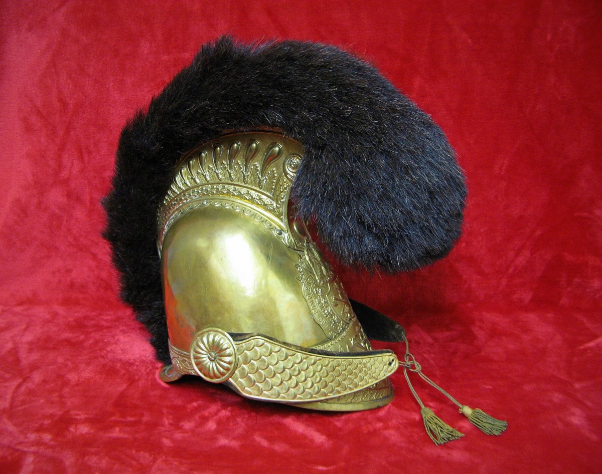 Casque De Sapeur Pompier Mle 1821. Début du Second Empire.-photo-1