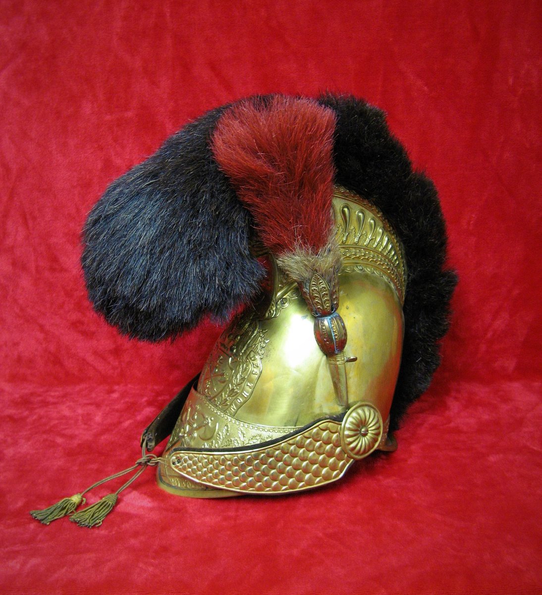 Casque De Sapeur Pompier Mle 1821. Début du Second Empire.