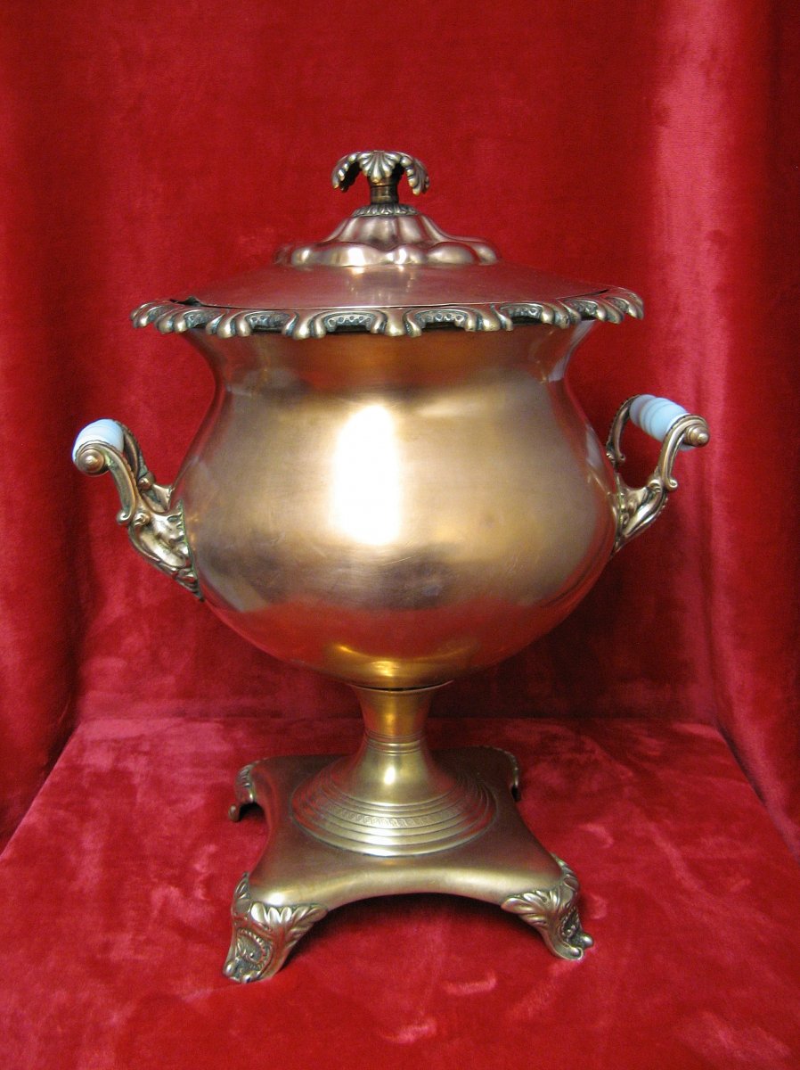 Samovar En Cuivre - XIXème-photo-1