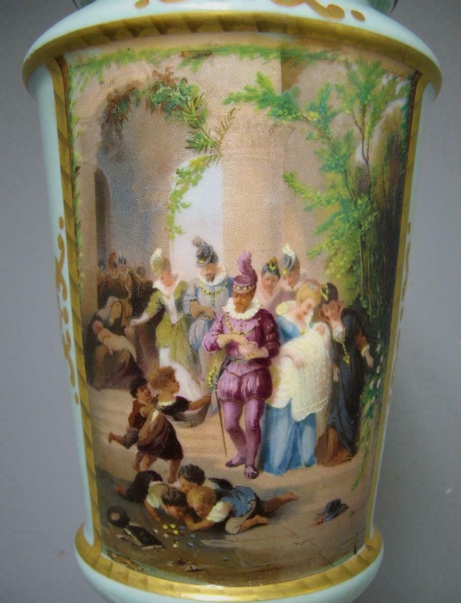 Vase In Old Paris Nineteenth. Renaissance Style.-photo-2