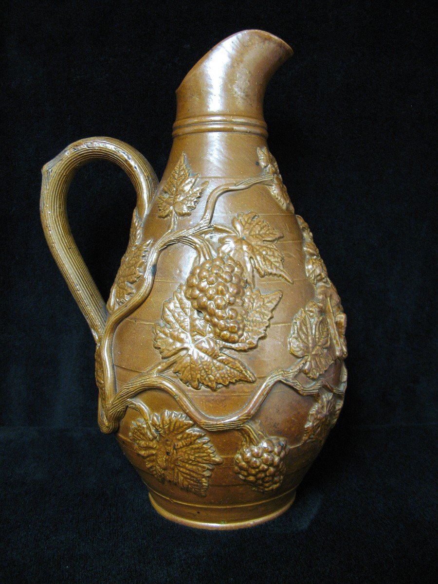 Large Pitcher In Sandstone From Beauvaisis Nineteenth-photo-3