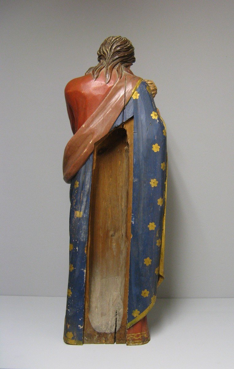 Sculpture Saint Joseph With Baby Jesus.-photo-2