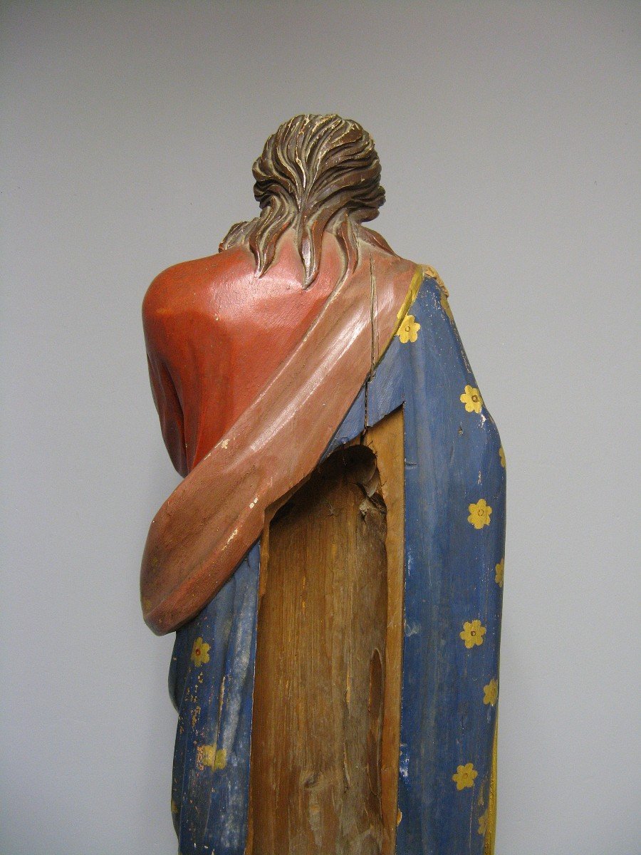 Sculpture Saint Joseph With Baby Jesus.-photo-3