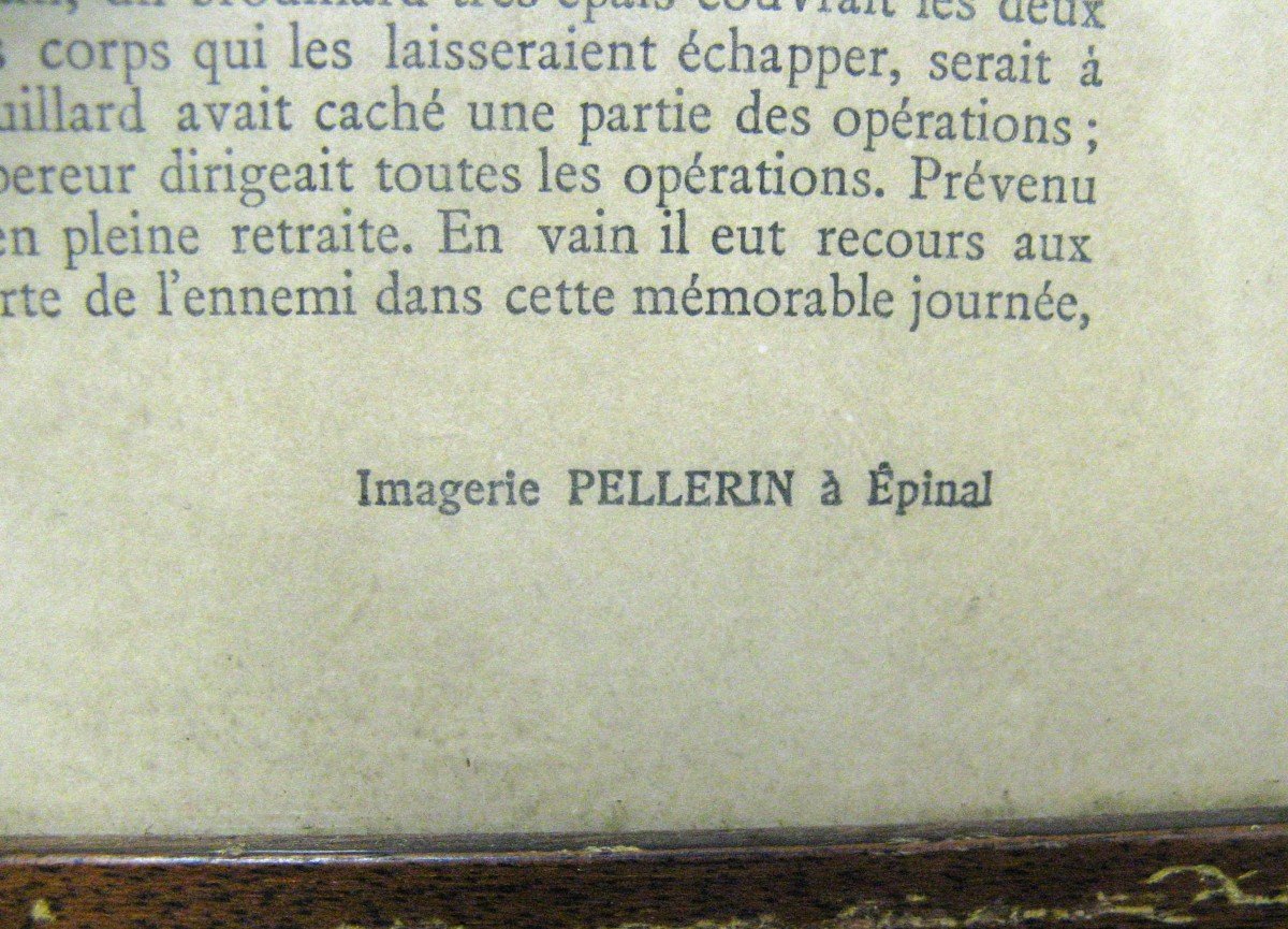 Gravure Imagerie D’Épinal, Napoléon Bataille d'Iéna, Fabrique Pellerin XIXe.-photo-4