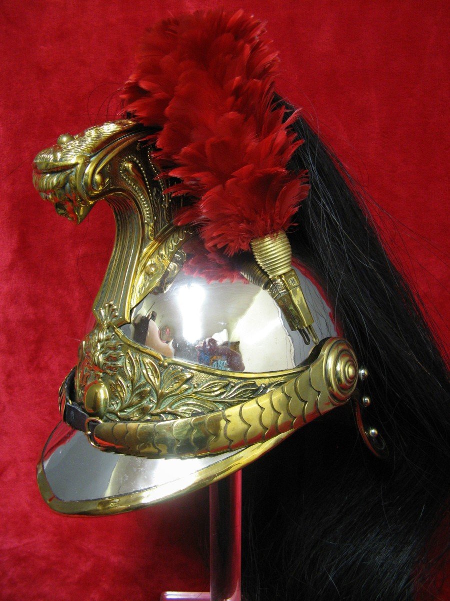  Casque De Dragon Modèle 1874. Cavalerie 14/18.-photo-3