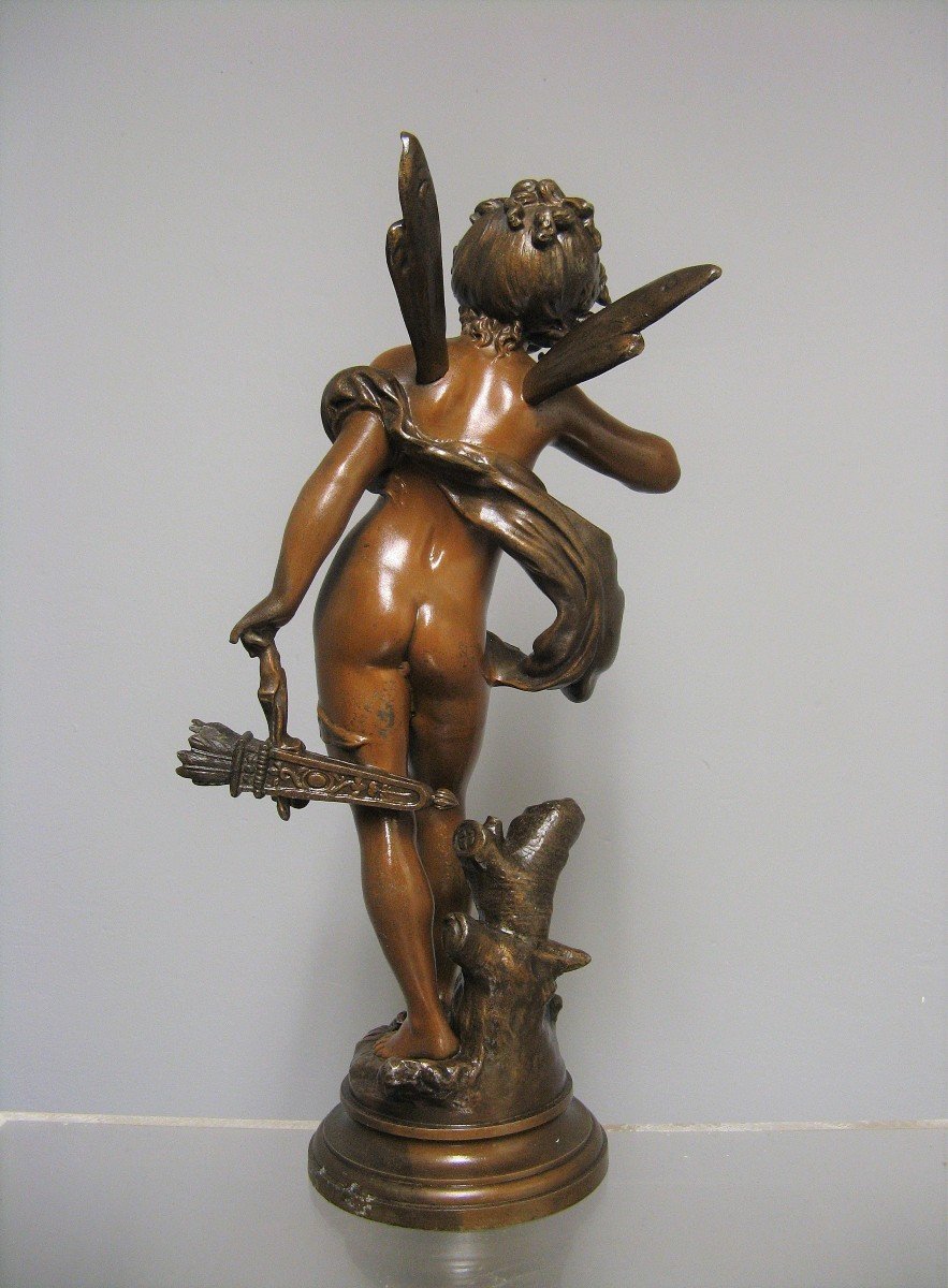 Sculpture Art Nouveau. Le Badinage Par Moreaux.-photo-3