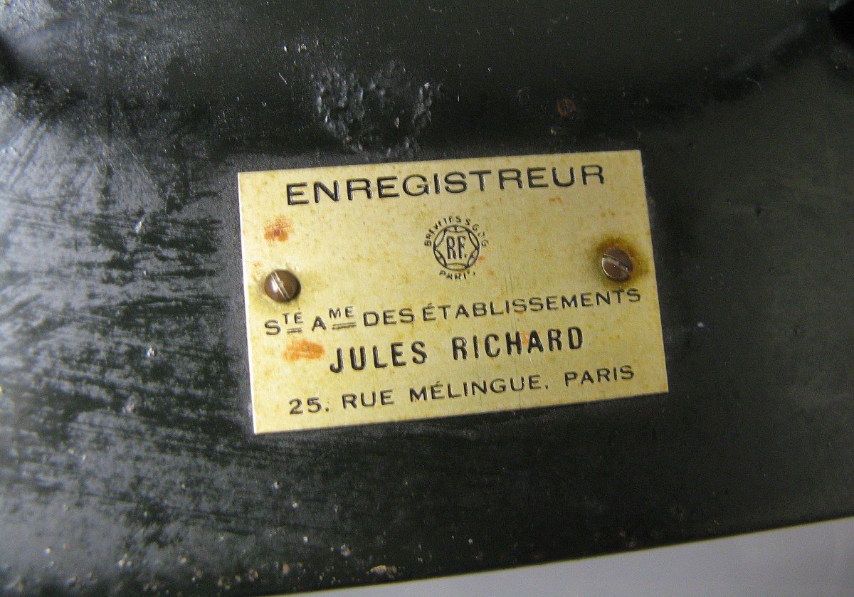 Appareil De Mesure Thermomètre Enregistreur Jules Richard vers 1900 .-photo-4