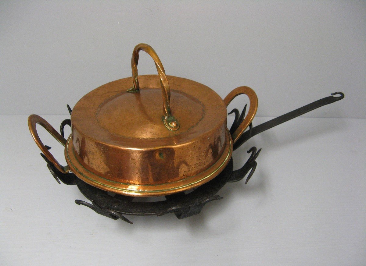 18th Century Copper Tourtière.-photo-3