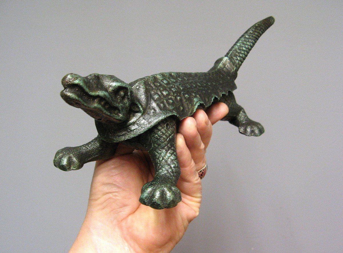 Mache Crocodile Stopper From Pharmacy Late Nineteenth.-photo-2