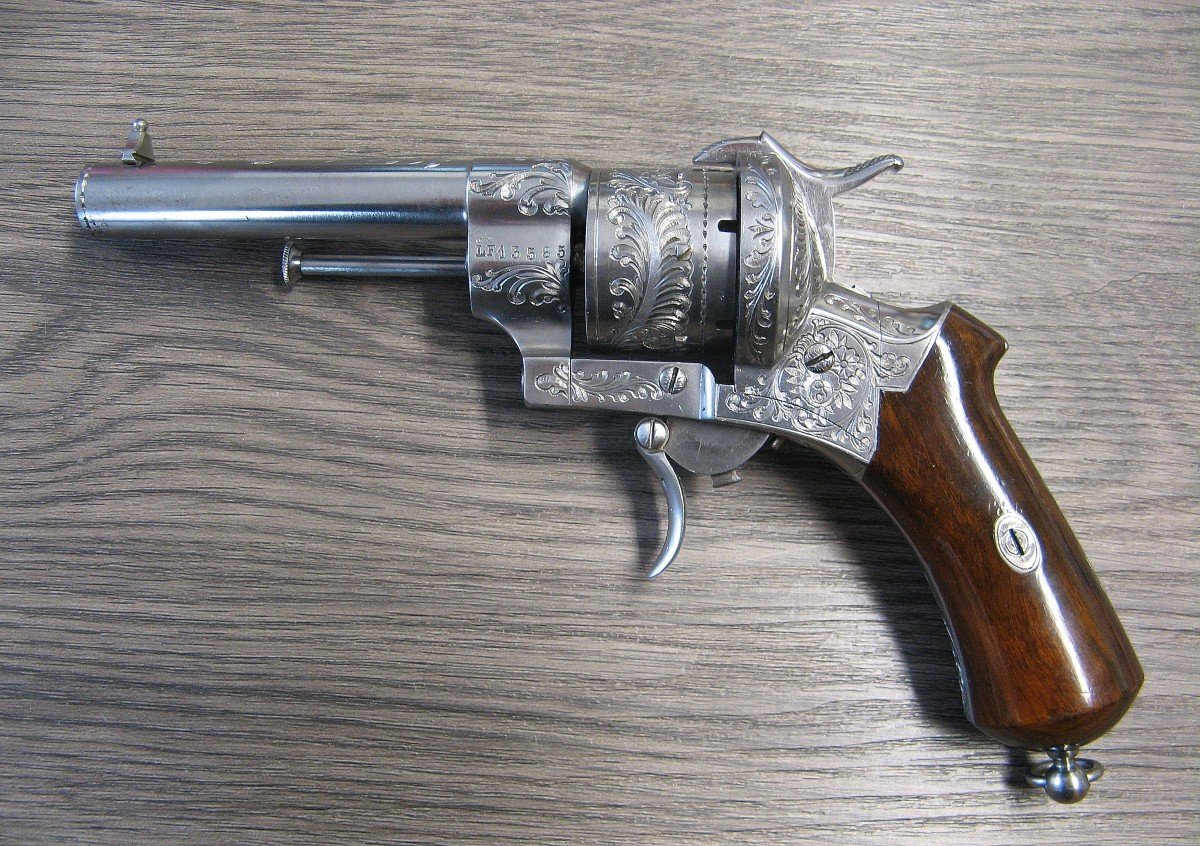 Révolver De Luxe 9mm à Broche Lefaucheux.-photo-2
