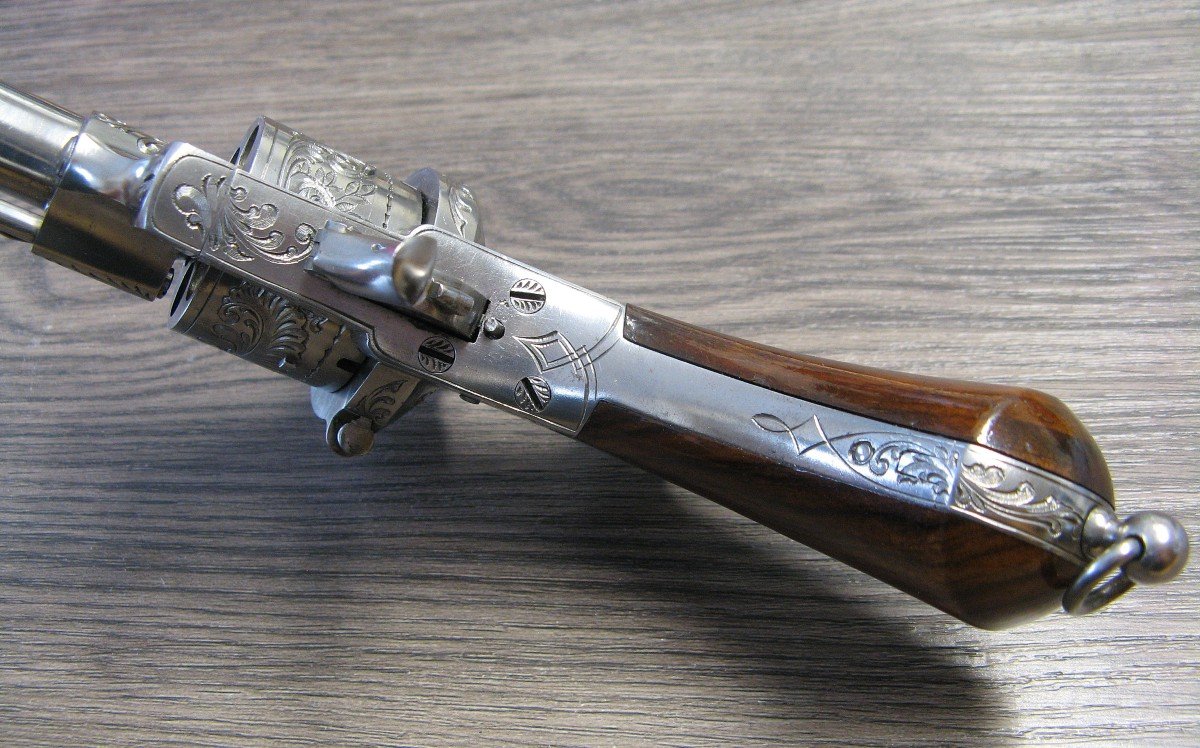 Révolver De Luxe 9mm à Broche Lefaucheux.-photo-1