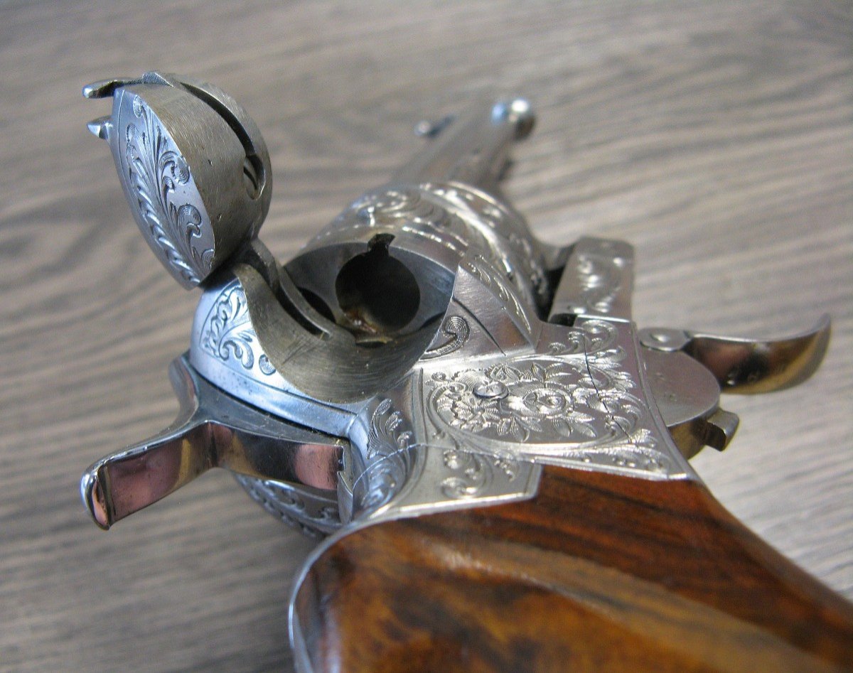 Révolver De Luxe 9mm à Broche Lefaucheux.-photo-2
