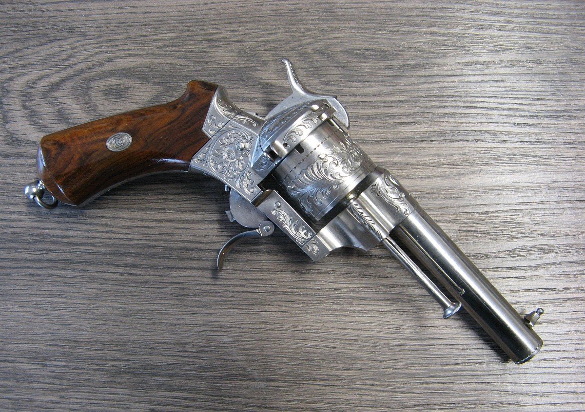 Révolver De Luxe 9mm à Broche Lefaucheux.-photo-5
