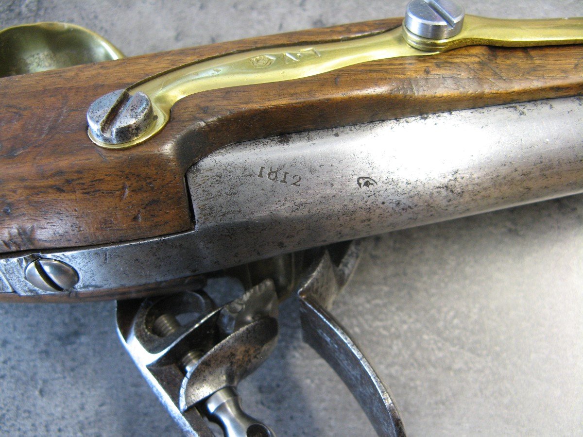 Model Year XIII Cavalry Flintlock Pistol. First Empire.-photo-4