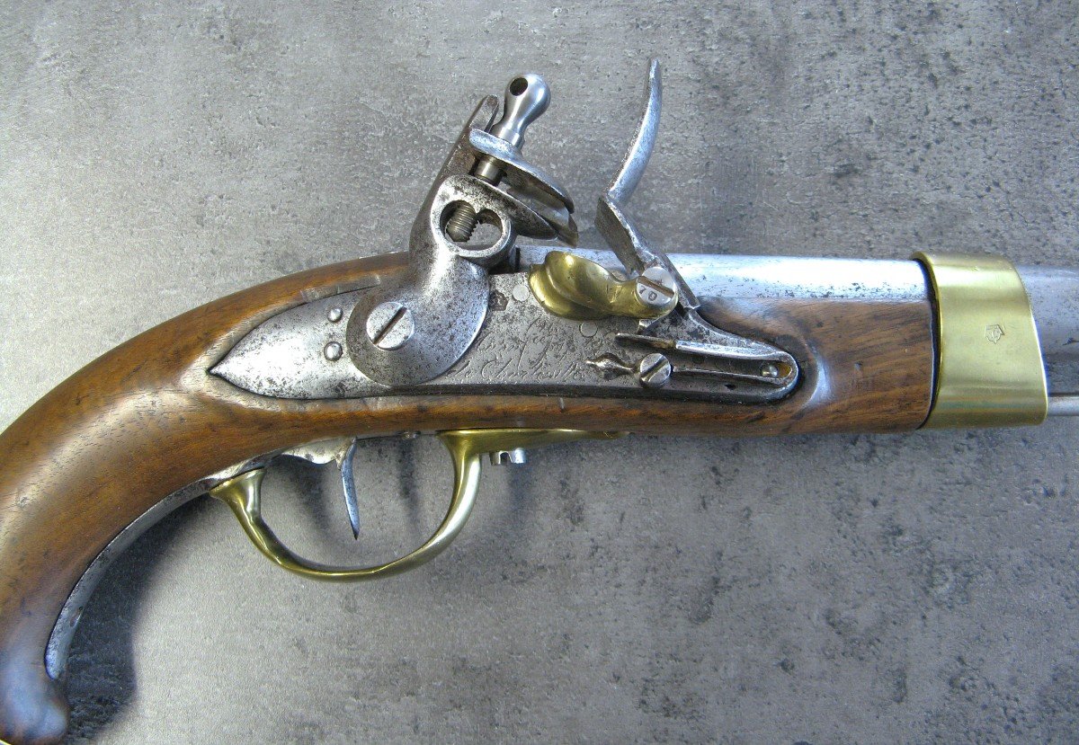 Model Year XIII Cavalry Flintlock Pistol. First Empire.-photo-1