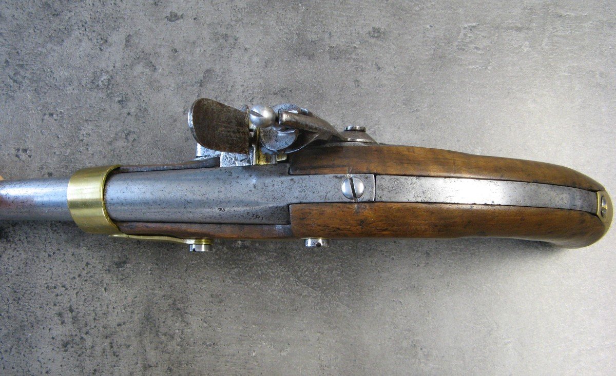 Model Year XIII Cavalry Flintlock Pistol. First Empire.-photo-2
