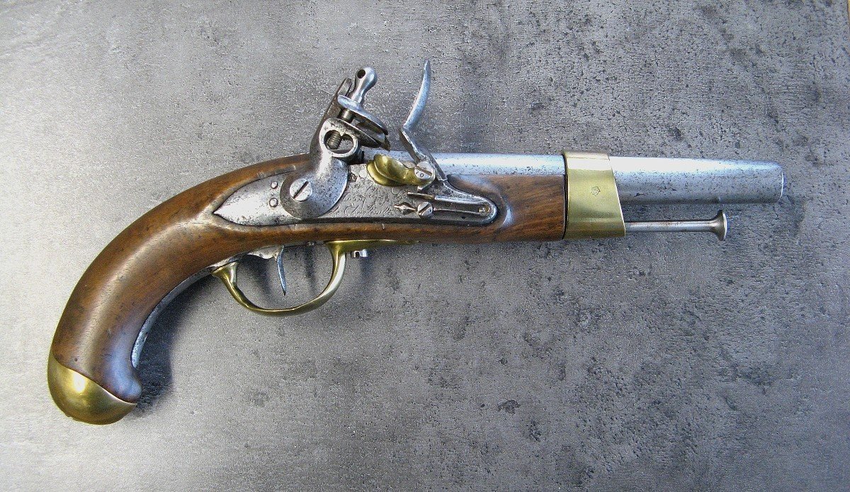 Model Year XIII Cavalry Flintlock Pistol. First Empire.-photo-3