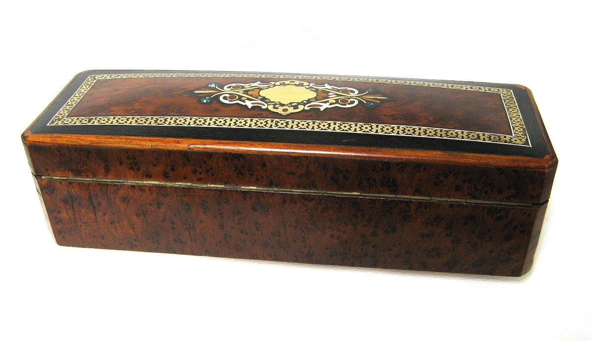 Napoleon III Marquetry Glove Box.-photo-2