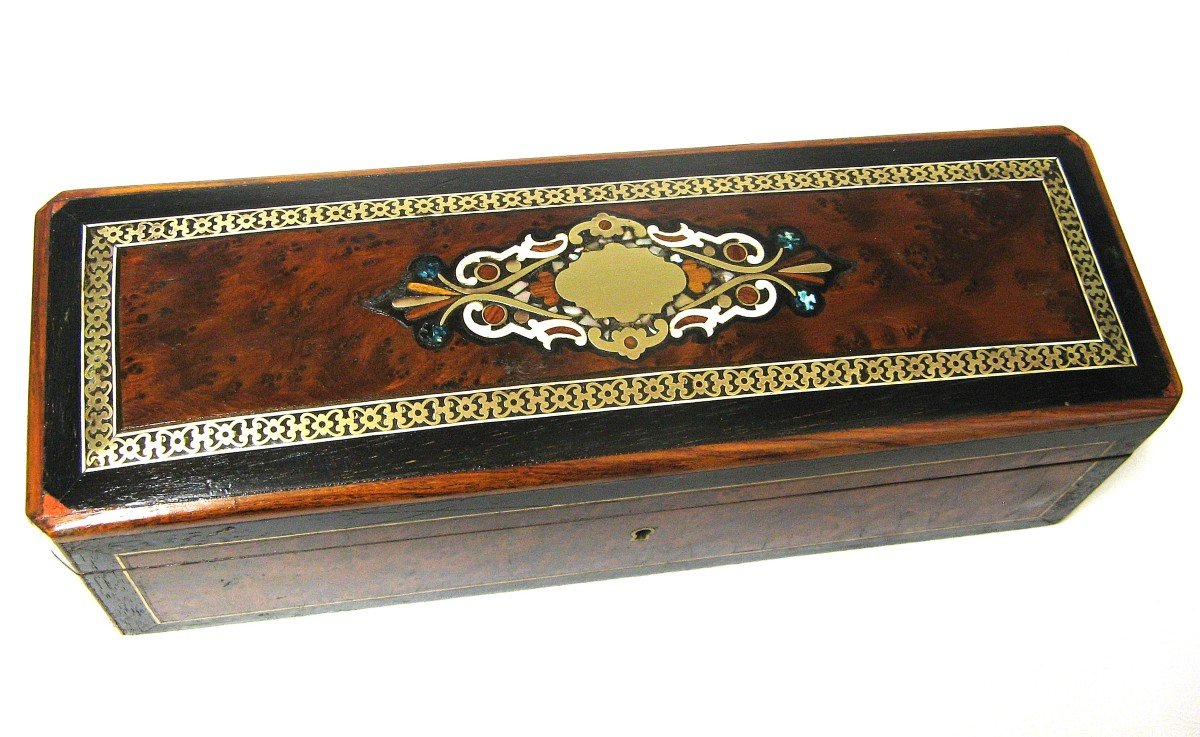 Napoleon III Marquetry Glove Box.
