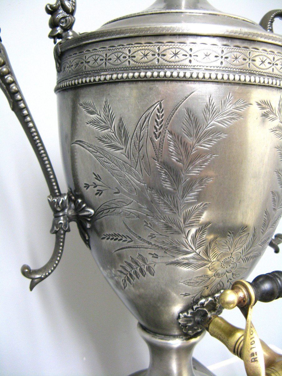 Fontaine à Thé XIXe. Samovar Mi-victorien.-photo-1