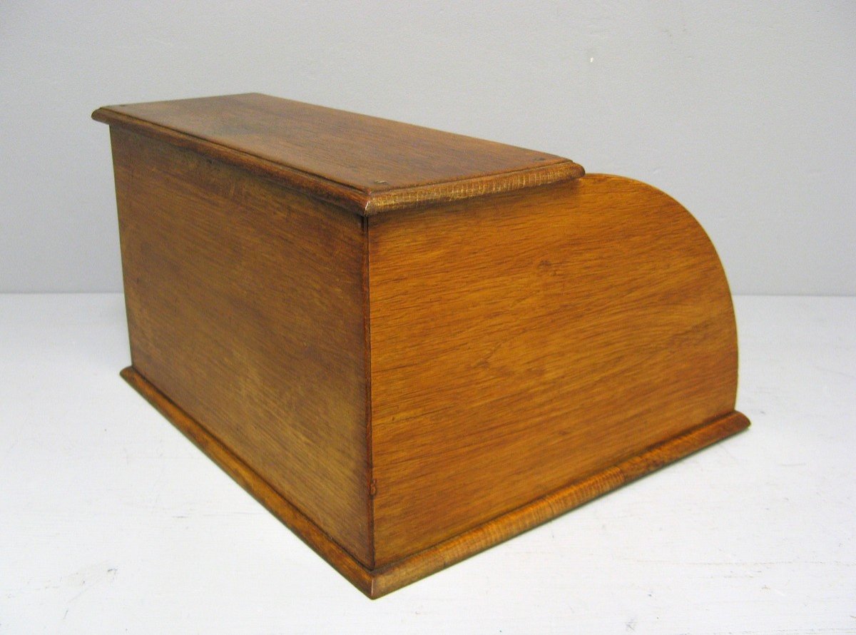 Curtain File Cabinet For Mail In Oak Circa 1900.-photo-3